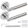 Decoranddecor Enigma Duo Colour Internal Door Handles – Aluminium Silver