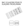 Fackelmann 19016 Plastic Ice Cube Tray for 15 Ice Cubes,