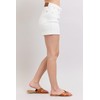 Judy Blue High Rise Double Roll Cuffed Shorts in White