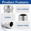 SI SEN 2 x Double Nipples 1/2 Inch, Stainless Steel