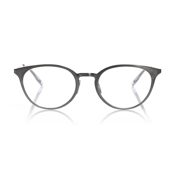 eyebobs Jim Dandy Unisex Premium Readers, Silver in a Matte Finish, 2.00 Magnification