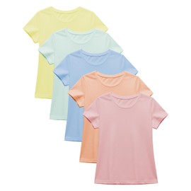 Sexy Basics Women's Cotton Stretch Color T Shirts | Casual & Active Basic Tops | Multi Packs