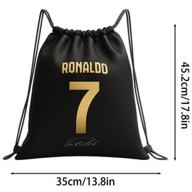 WPNCYK Ronaldo Gifts for Boys, Football School Bag, Large Capacity Sports Backpack for Training, Games, and Travel, Water-Resistant Football Kit Bag with Adjustable Straps