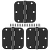 Rounded Door Hinges 3 x 3 inch, 5/8 Radius, Matte