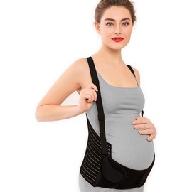 Qchomee Maternity Belt Pregnancy Support Belly Waist Belt Adjustable Lower Girdle Back Band Shoulder Strap for Pregnancy Belly Lifting Support to Relieve Back/Hip/Pelvic Floor Pain Postpartum Band