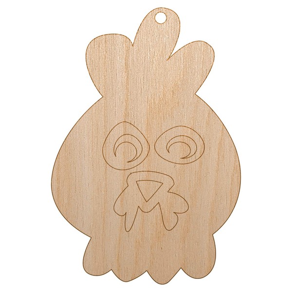 Sniggle Sloth Chicken Rooster Face Doodle Unfinished Craft Wood Holiday