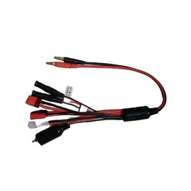 Hengfuntong-Elec 7 in 1RC Multi Charger Leads Battery Adapter Ultra T Deans TMY Futaba JR JST BEC Futaba TX JR TX Glow 14awg 16awg 22awg 350mm 1pcs