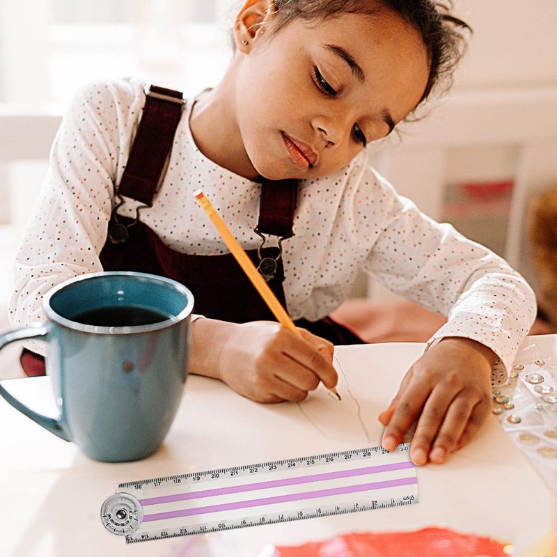 4 PCS Folding Rulers, 30cm Foldable Ruler 15cm Clear Rulers