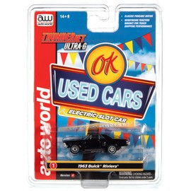 Auto World Thunderjet OK Used Cars 1963 Buick Riviera (Black) HO Scale Slot Car