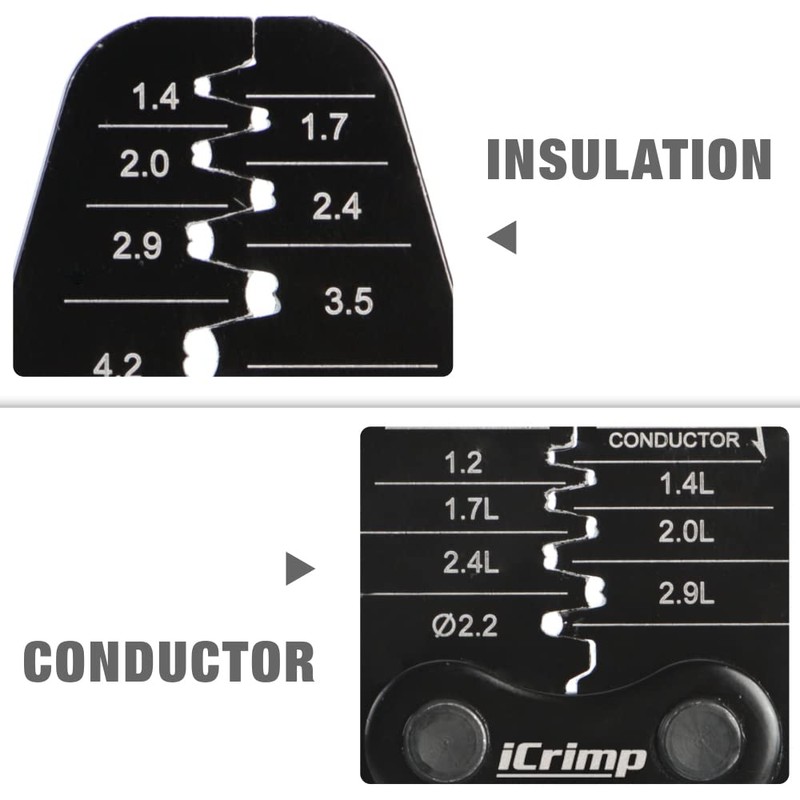iCrimp Open Barrel Terminals Crimper for Various-sized Contacts AWG 30-14