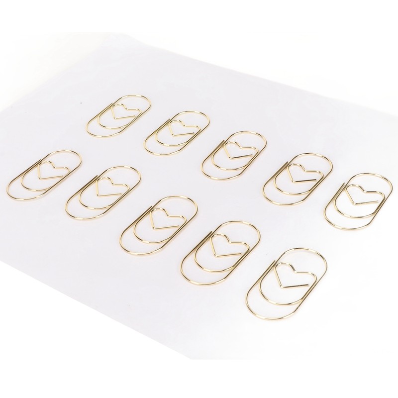 Paper Clips Prevent Slip Rust Proof Love Heart Shaped Decorative