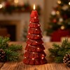 Christmas Tree Candles with Remote, Red Christmas Flameless Candles with