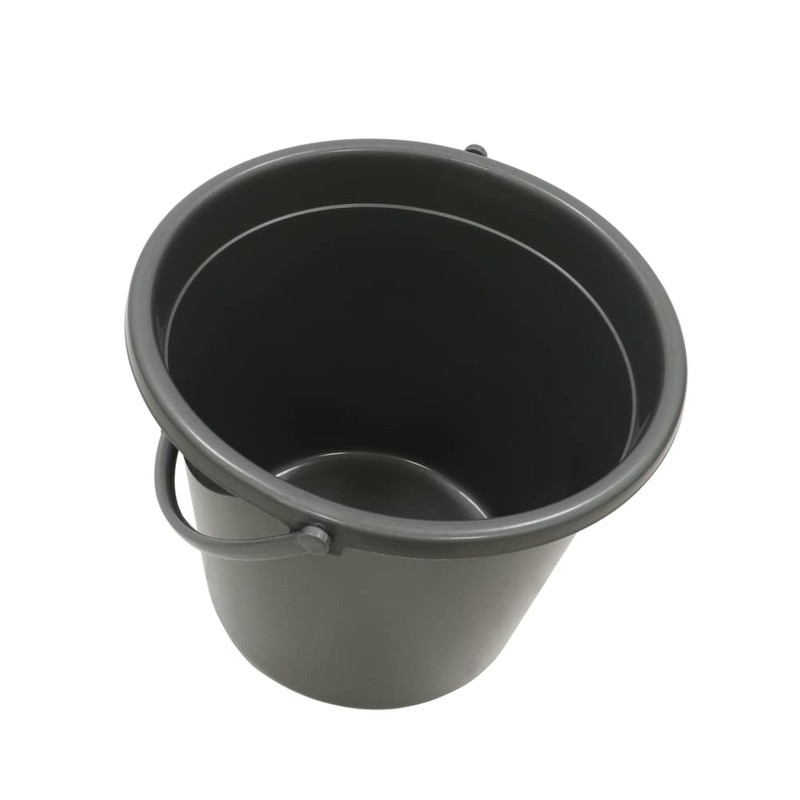 JVL 10 Litre Round Recycled Plastic Bucket, Grey