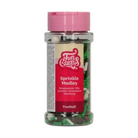 FunCakes Sprinkle Medley Football - Sugar Sprinkles Great Flavour Good for Decorating Cakes, Pies and Cakes, Sprinkle Mix 65g