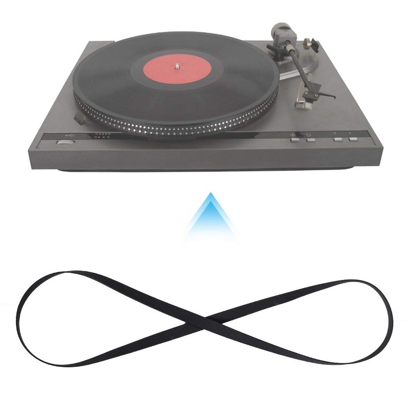 Record Player Belt Black Phonograph Turntable Belt with Good Elasticity