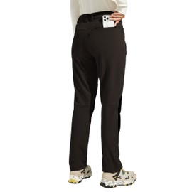 Willit Women's Snow Pants Winter Waterproof Hiking Pants Outdoor Insulated Warm Pants Cold Weather Black L