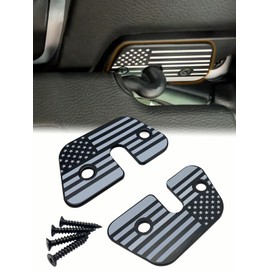 FYWZ Sun Visor Repair Kit, Aluminum Alloy Sun Visor Clips American Flag Visor Bracket Compatible with Jeep Wrangler JK 2018/JL 2018-2023/Gladiator JT 2020-2023 Accessories Quick Repair Loose Visor
