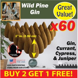 Benben Home & Lifestyle Wild Pine Gin Benben US Incense 60xBackflow ~Vegan~ High Fragrance Load