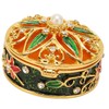 Metal Jewelry Box Innovative Exquisite Hand Painted Hinged Jewelry Organizer