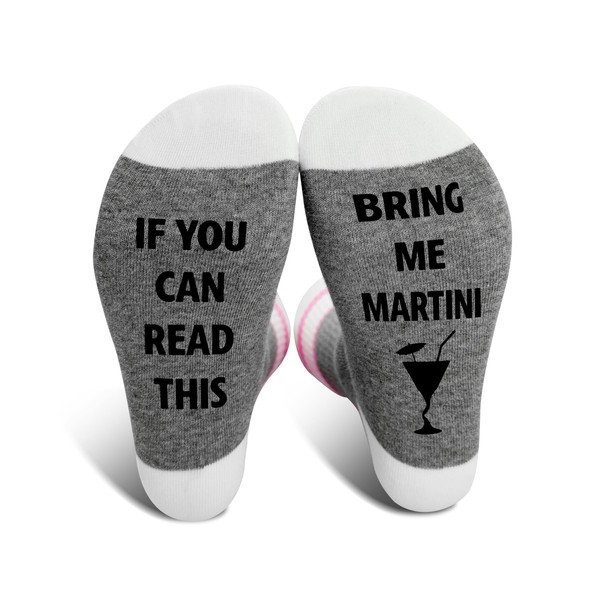 HMJKL Martini Socks Gifts For Woman, If You Read This