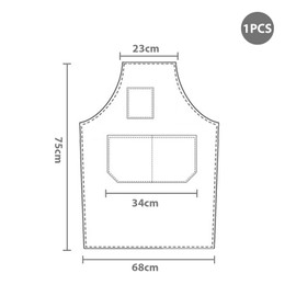 COZERI 1 Piece Work Apron for Men and Women, Cooking Apron, Leather Apron, Barista Apron, Adjustable BBQ with 3 Pockets, Waterproof, Durable, for Home Kitchen Coffee Garden Craft Workshop