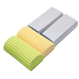 Zorveiio 4Pcs Reusable Damp Clean Duster Sponge，Efficient Cleaning Duster for Dust, Debris,and Stains,Brush Magic Eraser Sponge for Ceiling Fan,Blinds,Baseboard,Gray and Yellow and Pink