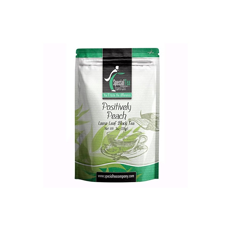 Special Tea Positively Peach Black Tea, Loose Leaf, 3 Ounce