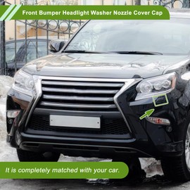 HOPESPANNER Front Left Side Bumper Headlight Washer Nozzle Cover Cap for Lexus GX460 2014-2019 8504560080 White Bumper Trim Nozzle Cover 1 Pc