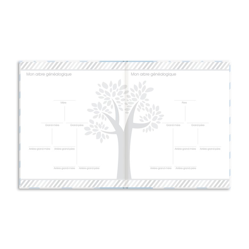 Pearhead Chevron Baby Memory Book with Clean Touch Ink Pad