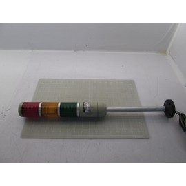 MT5C3BL-RYG, Stack tower light, 56mm Red/yellow/green color 3 stack, Steady/flash, Pole mounting beige body, 25" prewired, Incandescent, 110V AC10W