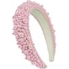 TRIXES Pink Pearl Beaded Headband - Comfortable Hair Band Accessory