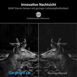 GardePro A3S Wildkamera 64MP 1296P H.264 Video Wildtierkamera mit Klarer 30m No Glow Infrarot, 0.1s Schnelle Trigger Nachtsicht Bewegungsmelder, 120° Erfassungswinkel, IP66