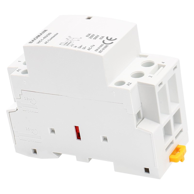 Baomain 110V AC 2-Pole Modular Contactor, 63A 2NO Normally Open,