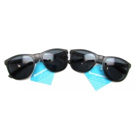 Unbranded 2 Pack Unisex Translucent Gray Sunglasses MAVL 22 02 GRY FWG 100% UV Protection