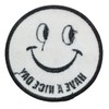 Smiley Face "Have a Nice Day" Iron-On Fabric Patch