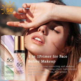 3-in-1 Color Corrector Primer SPF 50 – Face Base, Moisturizer & Concealer**