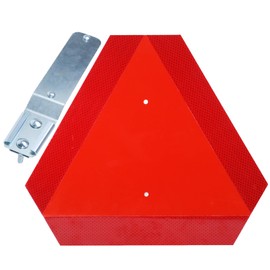 LAWNEAGLE Slow Moving Vehicle Bracket with Slow Moving Vehicle Sign for Golf Cart, Farm Vehicles, UTV, ATV, RTV, Truck, Tractors(40mi Thick Aluminium 13.7"x15.7" Slow Moving Vehicle Triangle)