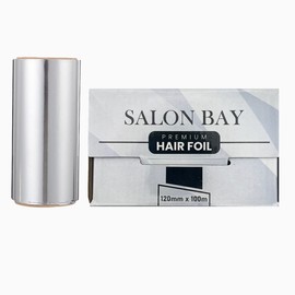 12cm x 100m Premium Hair Foil, Extra Wide & Extra Thick w/Metal Foil Cutter for your Hair Colour needs. 25 Microns thickness. Salon Bay Hair foils Highlighting Hair Care Routine