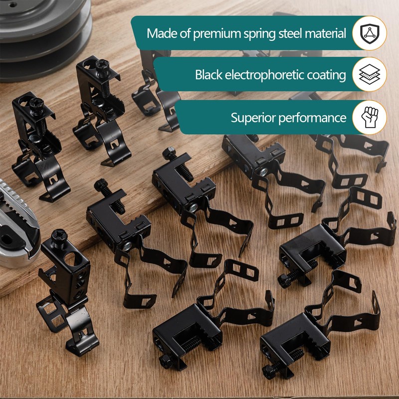 Tandefio 50 Pcs 1/4"-20 Beam Clamps with 1/2" - 3/4"