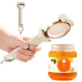 Multifunctional Retractable Jar Opener, Stainless Steel Jar Opener Ring Pull Can Opener Aid Cap Screwer to Remove Stubborn Lids, Bottle Opener for Daily Life, Travel, Weak Hands, Children, Elderly
