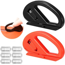 YQQZQ Sliding Gift Wrapping Paper Cutter,2Pack Sharp Paper Cutting with 6pcs Stainless Blades for Christmas New Year Wedding Birthday Gift Wrapping Paper