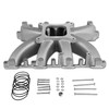 JGhyperX 300-131 LS Mid-Rise Carbureted Intake Manifold Aluminum Single Plane