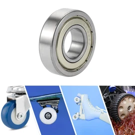 X AUTOHAUX 62/22ZZ Deep Groove Ball Bearings P6 22x50x14mm Lubricated Bearings Double Metal Seal Silver Tone Scooter Skateboard Wheel