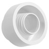 SPARES2GO External Toilet Flush Cone Rubber White Pipe to Pan