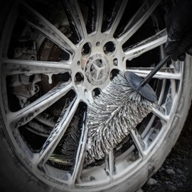 Cepillo para Lavado de Llantas Rines en Coches y Motos (Gris)