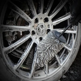Cepillo para Lavado de Llantas Rines en Coches y Motos (Gris)