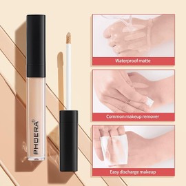 Phoera Full Coverage Concealer, hochpigmentiertes für dunkle Ringe unter den Augen, Feuchtigkeitscreme, hilft, überschüssiges Öl zu kontrollieren 20 g (1 Stück) 102 Neutral
