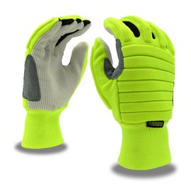 Cordova 7748L Colossus IV Hi-Vis Spandex Back, Nylon Wrist Durable Gloves, Large, Lime