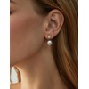 EAMTI Pearl Earrings for Women 925 Sterling Silver Double Freshwater