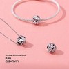 NINGAN October Birthstone Charms 925 Sterling Silver Love Heart Openwork